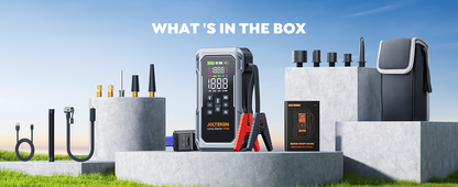 6000A 160PSI 9-in-1 Car Battery Jump Starter with Air Compressor & Air Blower (All Gas 12L Diesel), Battery Jumper Starter Portable Jump Box for Car Battery with 800LM Light/18W Fast Charge