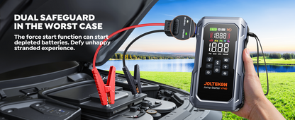 6000A 160PSI 9-in-1 Car Battery Jump Starter with Air Compressor & Air Blower (All Gas 12L Diesel), Battery Jumper Starter Portable Jump Box for Car Battery with 800LM Light/18W Fast Charge